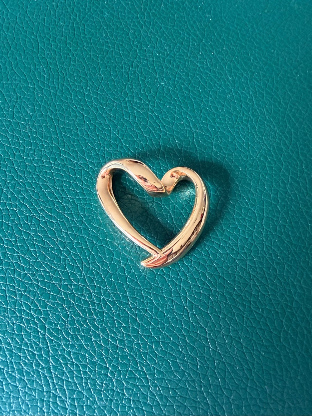 Gold Heart-Shaped Pendant 18k Real Gold Jewelry.